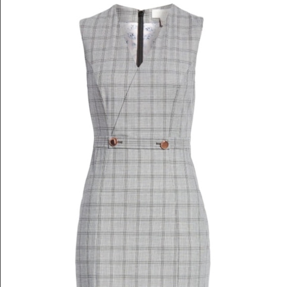 New Ted Baker working title Ristad Check Dress - Picture 4 of 8